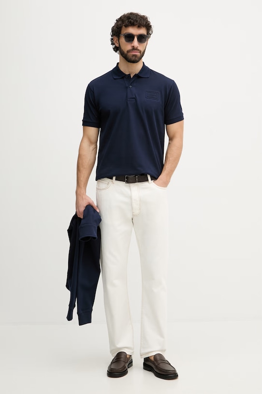 Lacoste polo tričko pánske bavlnené PH0752 tmavomodrá SS26