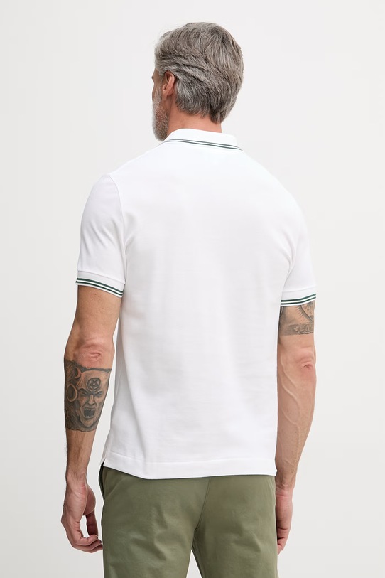 Odzież Lacoste polo męskie bawełniane PH9875 biały