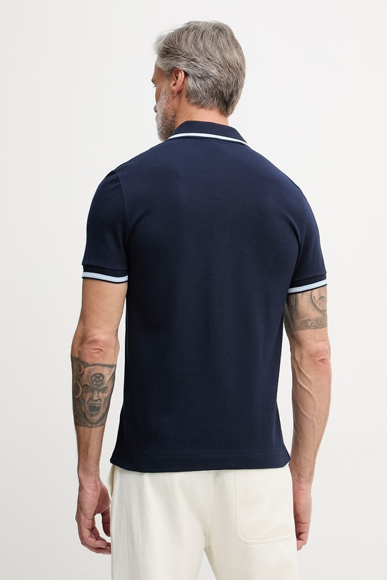 Odzież Lacoste polo męskie bawełniane PH9875 granatowy