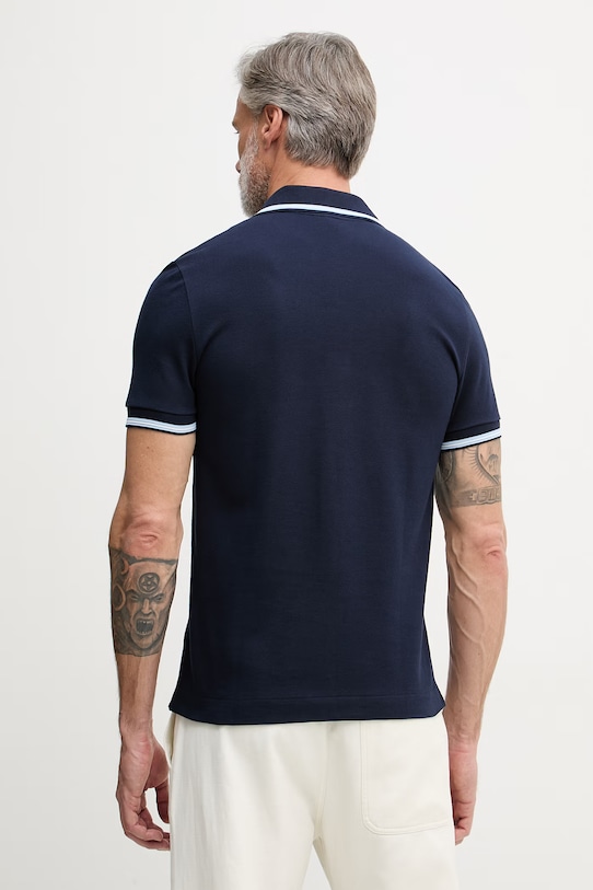 Odzież Lacoste polo męskie bawełniane PH9875 granatowy