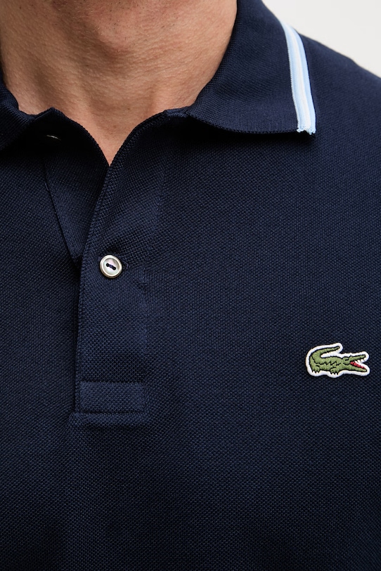 Lacoste polo męskie bawełniane PH9875 granatowy
