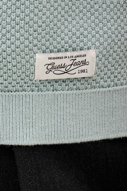 Guess Jeans polo męski bawełniany M6GRZ1.Z3HM1 turkusowy