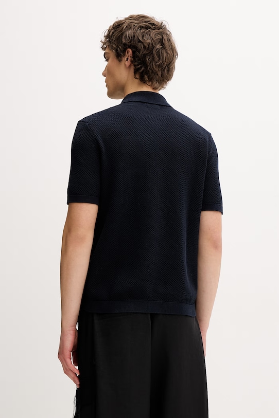 Дрехи Guess Jeans топ с яка мъжки памучен M6GRZ1.Z3HM1 тъмносин