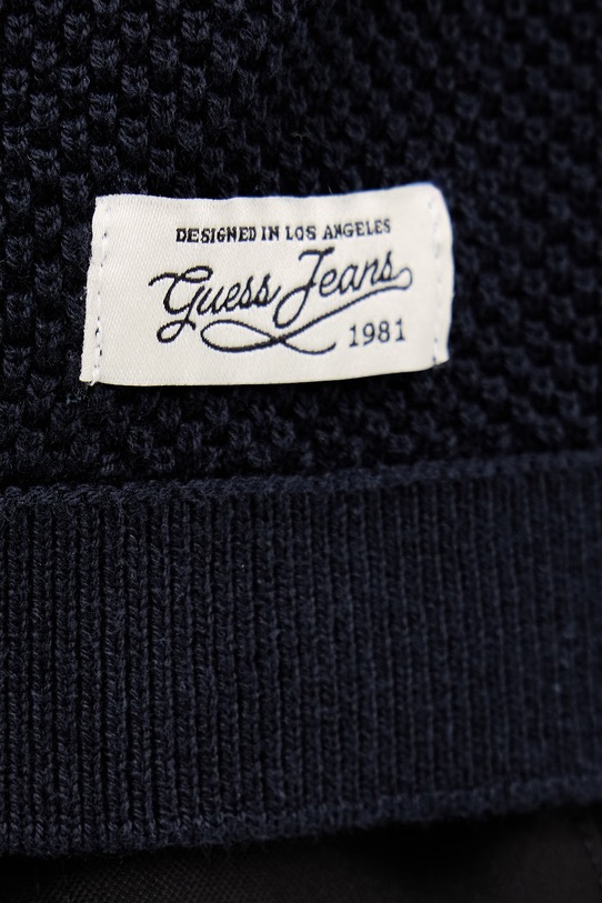 Guess Jeans топ с яка мъжки памучен M6GRZ1.Z3HM1 тъмносин