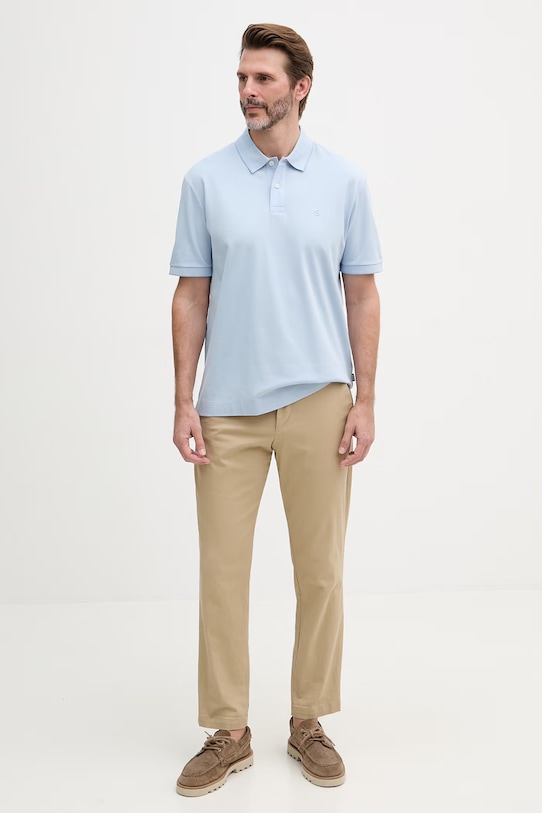 BOSS polo męskie bawełniane Parris 80 50567874 niebieski SS26