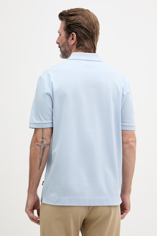Odzież BOSS polo męskie bawełniane Parris 80 50567874 niebieski