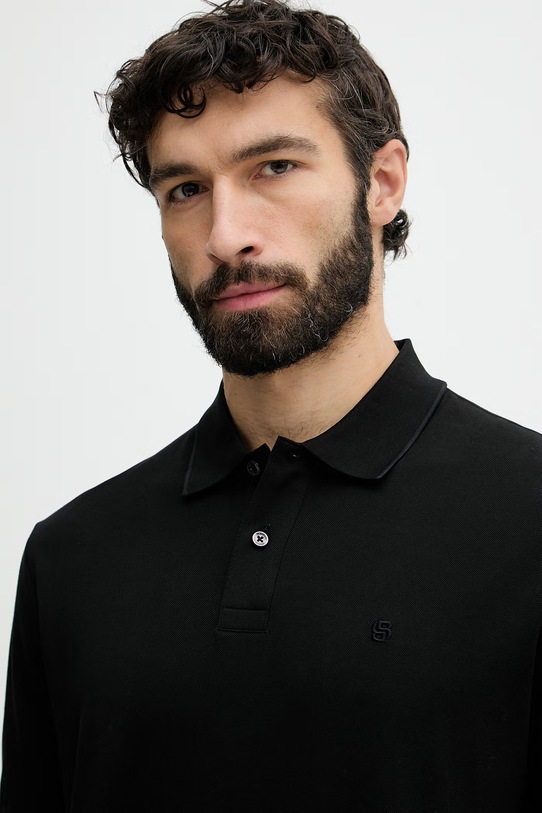 BOSS polo męskie bawełniane Parris 80 czarny 50567874