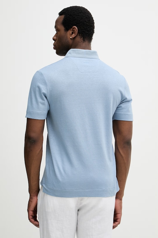 Oblačila Polo majica z dodatkom lana BOSS BOSS X ASTON MARTIN 50558809 modra