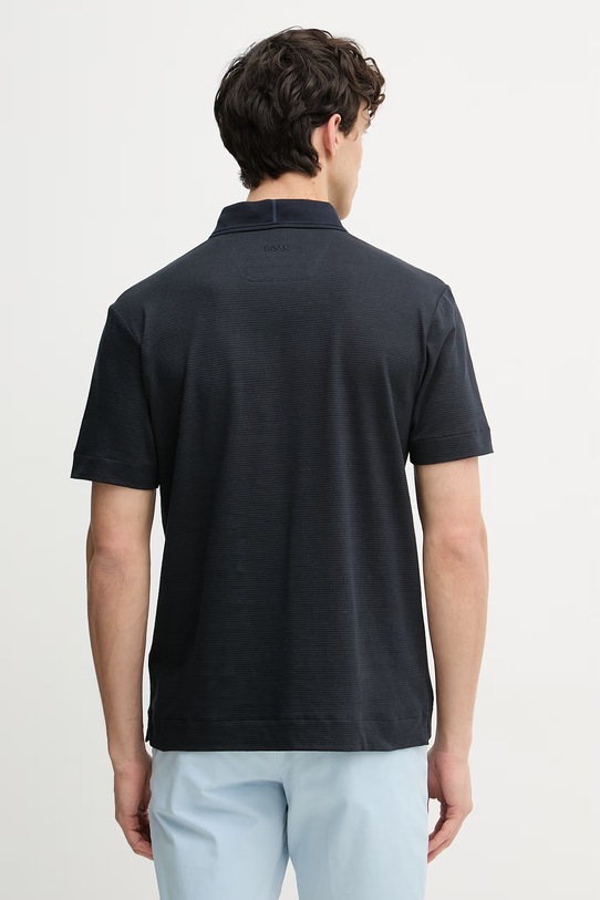Odzież BOSS polo męskie z lnem BOSS X ASTON MARTIN 50558809 granatowy
