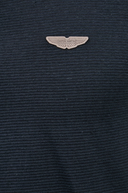 BOSS polo męskie z lnem BOSS X ASTON MARTIN 50558809 granatowy