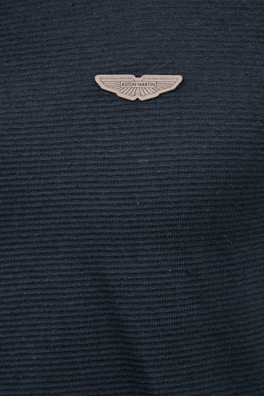 BOSS polo męskie z lnem BOSS X ASTON MARTIN 50558809 granatowy