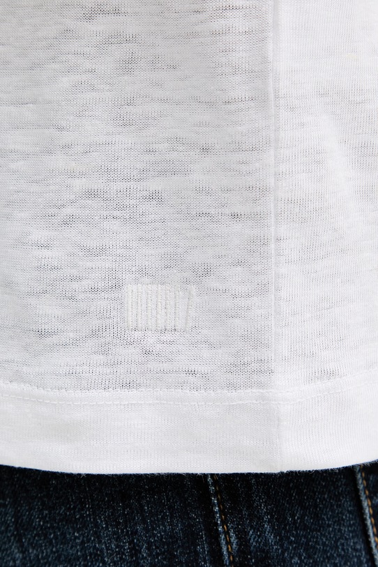 BOSS polo majica moška lanena BOSS X DAVID BECKHAM 50560534 bela