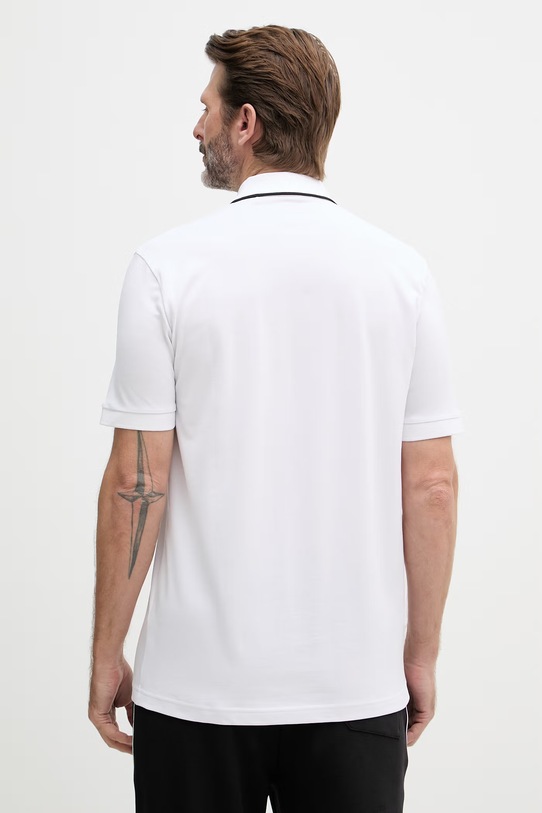Oblečenie BOSS Green polo tričko pánske bavlnené s elastanom 50555698 biela