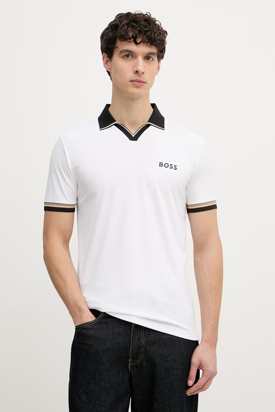BOSS Green polo męskie biały 50559200