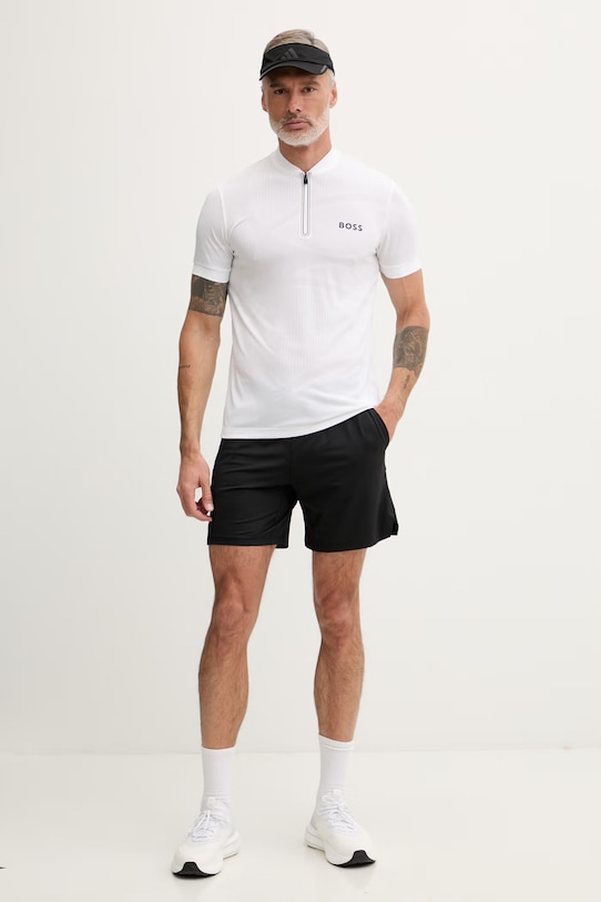 BOSS Green polo męskie 50559206 biały SS26