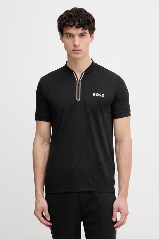 BOSS Green polo męskie czarny 50559206