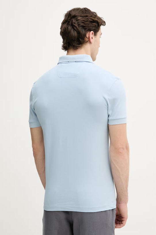 Odzież BOSS Green polo męskie bawełniane 50559380 niebieski