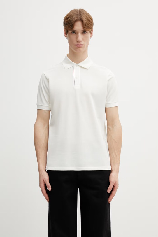 Paul Smith polo bawełniane PLACKET POLO gładkie beżowy M1R.698PP.L00086