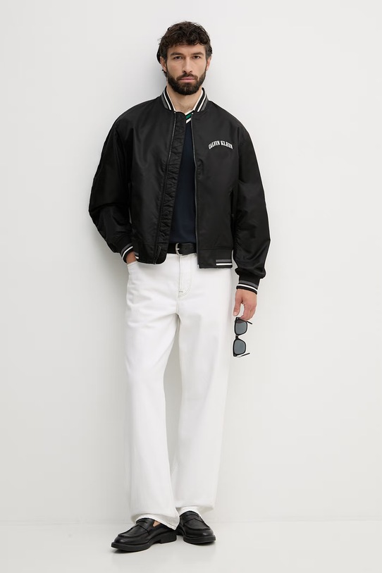 Tommy Hilfiger πόλο ανδρικό βαμβακερό MW0MW42830 σκούρο μπλε SS26