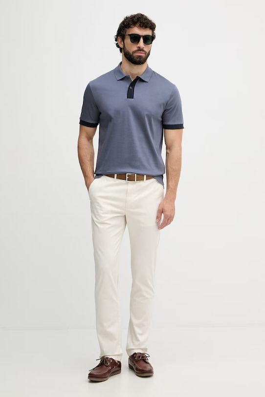 BOSS polo da uomo in cotone Parlay 238 50559668 blu SS26