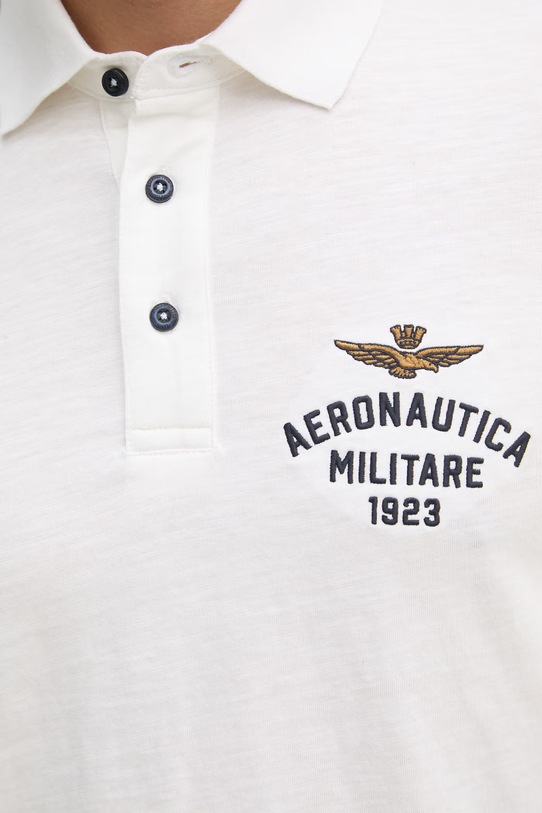Bavlnené polo tričko Aeronautica Militare PO1926UJ00723 biela