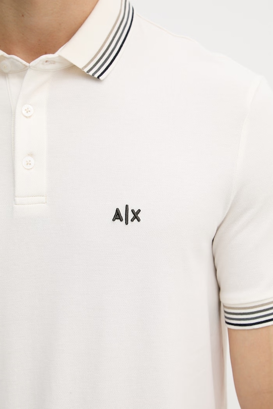 Armani Exchange polo męskie bawełniane XM002326.AF13026 beżowy