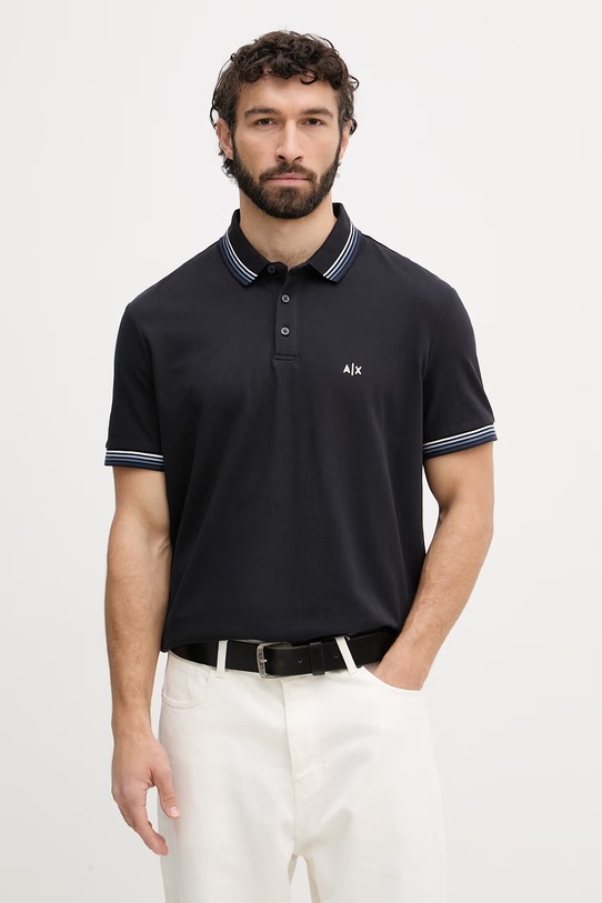 Armani Exchange Polo tričko pánske bavlnené tmavomodrá XM002326.AF13026