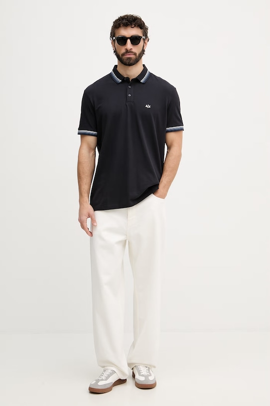 Armani Exchange Polo tričko pánske bavlnené XM002326.AF13026 tmavomodrá SS26