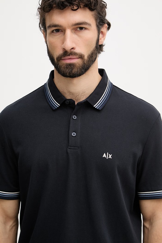 Armani Exchange Polo tričko pánske bavlnené tmavomodrá XM002326.AF13026