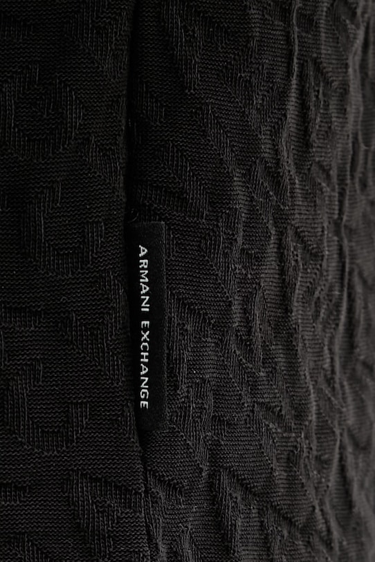Armani Exchange тениска с яка мъжка памучна XM002346.AF10337 черен