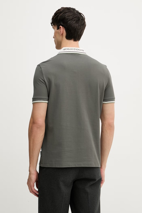 Дрехи Armani Exchange тениска с яка мъжка памучна XM002350.AF10366 зелен
