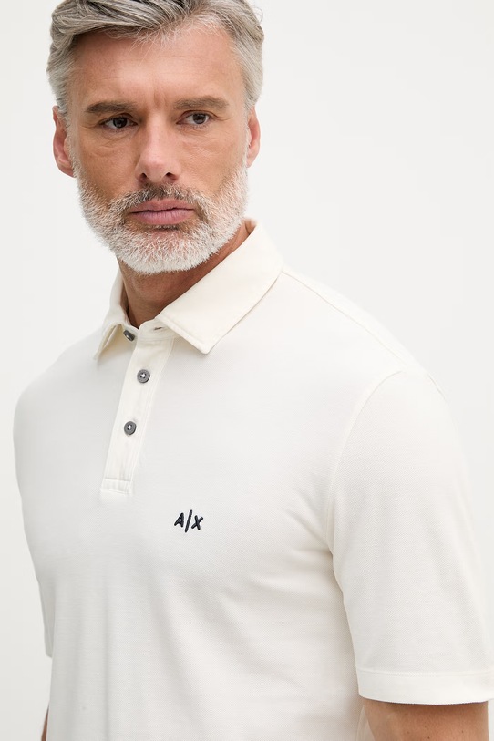 Armani Exchange polo tričko pánske bavlnené béžová XM002408.AF13055