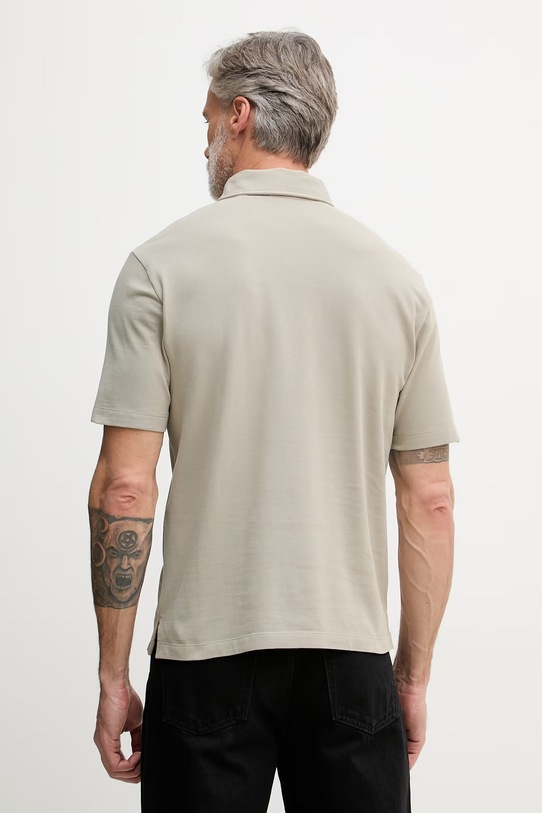 Oblečenie Armani Exchange polo tričko pánske bavlnené XM002408.AF13055 béžová