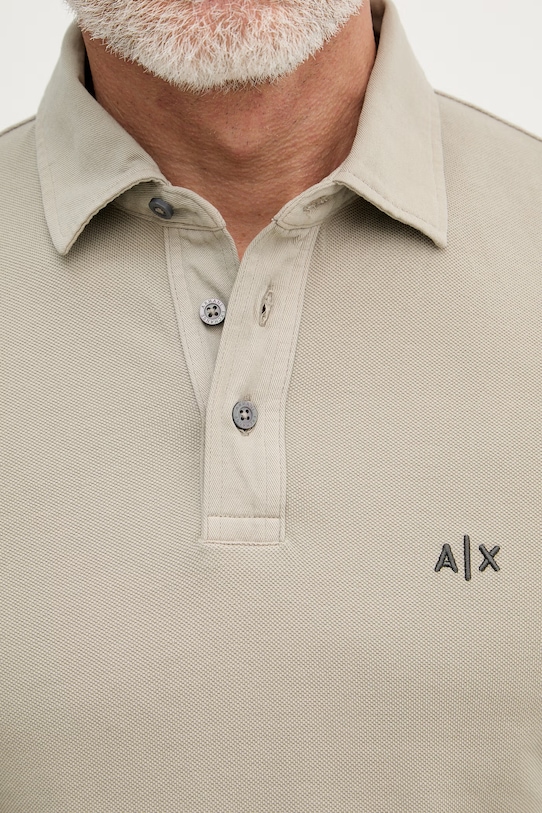 Armani Exchange polo tričko pánske bavlnené XM002408.AF13055 béžová