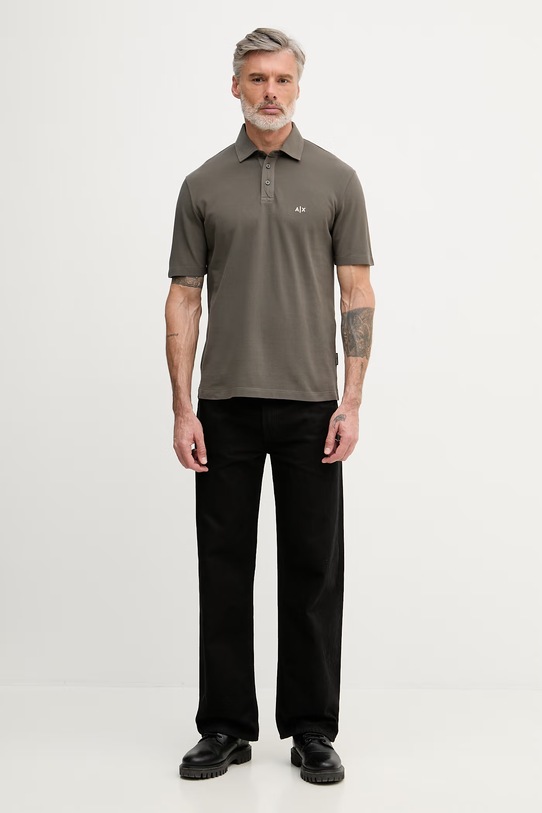 Armani Exchange polo tričko pánske bavlnené XM002408.AF13055 zelená SS26