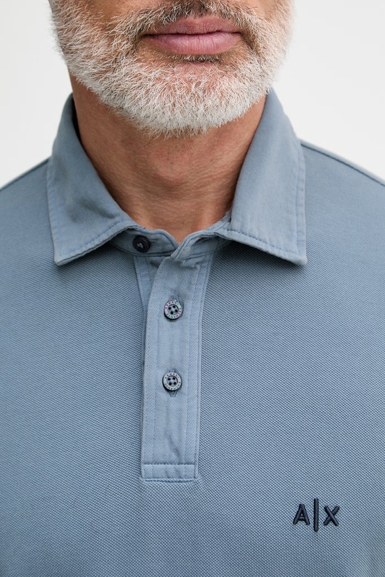 Armani Exchange polo da uomo in cotone XM002408.AF13055 blu