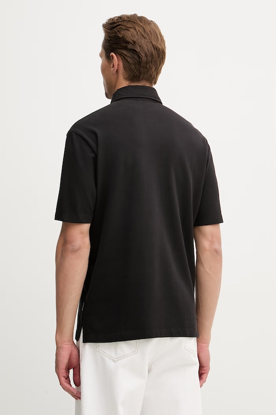 Odzież Armani Exchange polo męskie bawełniane XM002408.AF13055 czarny