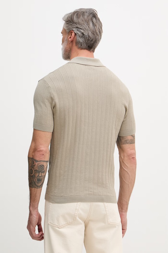 Odzież Armani Exchange polo męskie bawełniane XM002438.AF22249 beżowy