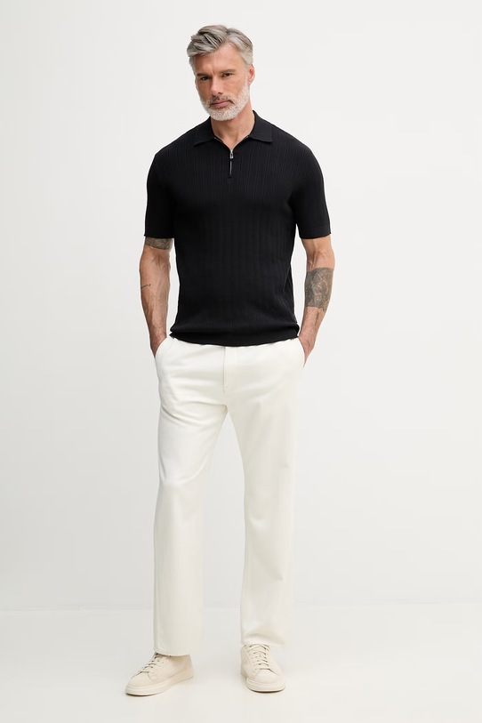 Armani Exchange polo męskie bawełniane XM002438.AF22249 granatowy SS26