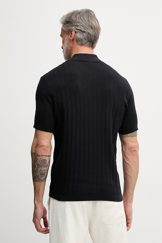 Odzież Armani Exchange polo męskie bawełniane XM002438.AF22249 granatowy