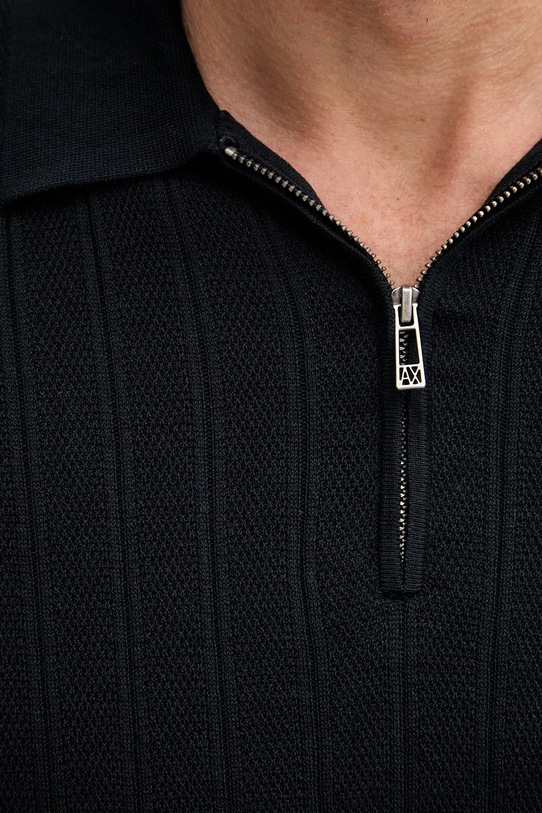 Armani Exchange polo męskie bawełniane XM002438.AF22249 granatowy