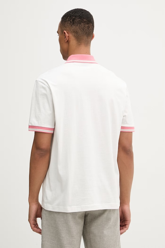 Odzież BOSS Orange polo męskie bawełniane 50561815 biały