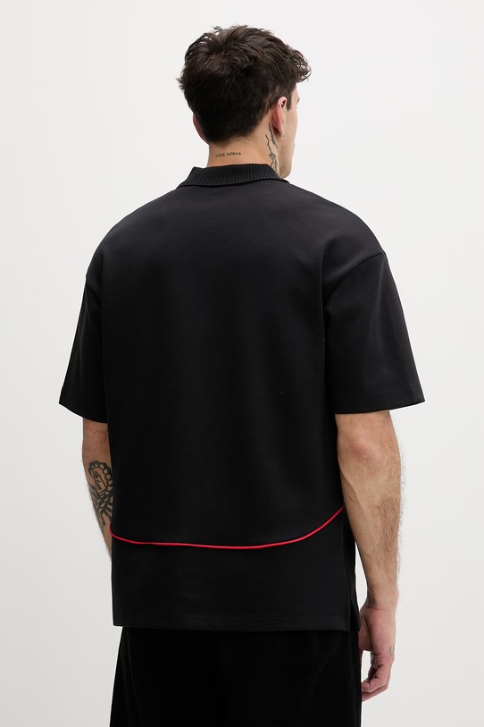 Дрехи HUGO тениска с яка мъжка Duero_RB 50559702 черен