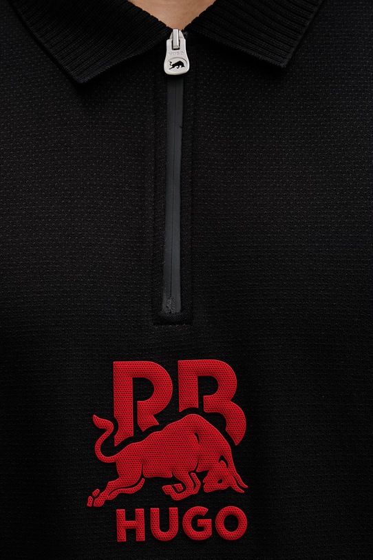 HUGO тениска с яка мъжка Duero_RB 50559702 черен