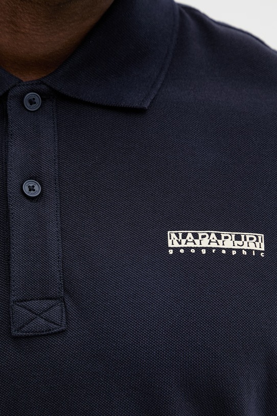 Napapijri polo bawełniane SMALL BOX NP0A88TQ1761 granatowy