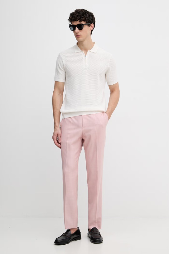 Joop! polo swetrowe męskie bawełniane 30101508 beżowy SS26