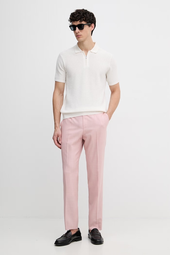 Joop! polo swetrowe męskie bawełniane 30101508 beżowy SS26