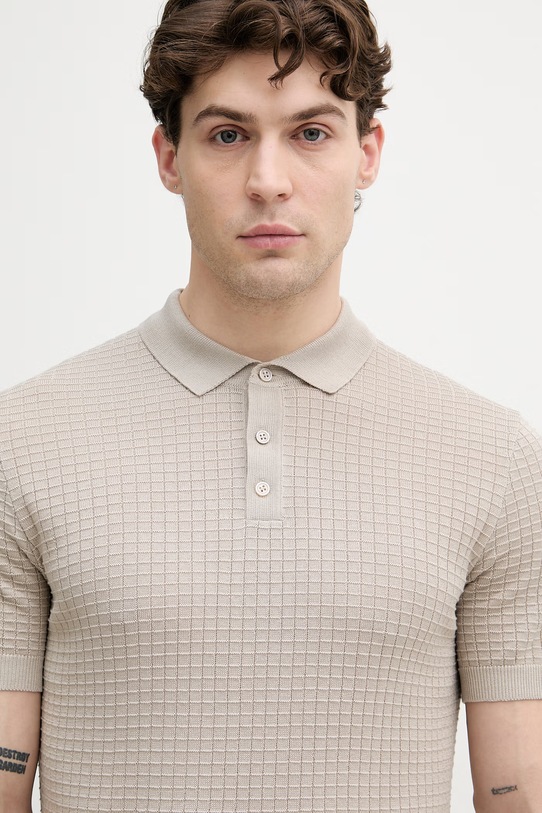 Joop! polo męskie bawełniane beżowy 30101509