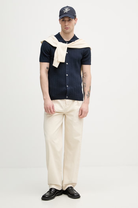 Joop! koszula męska bawełniana 30101510 granatowy SS26