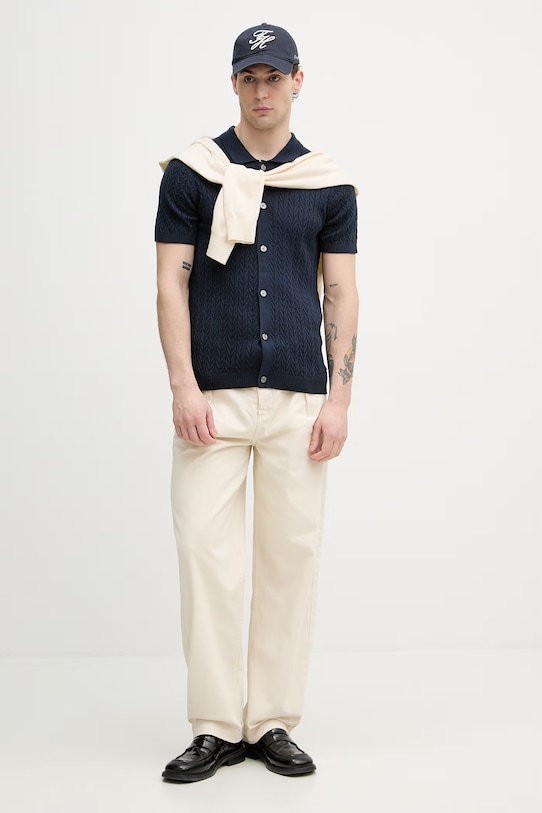 Joop! koszula męska bawełniana 30101510 granatowy SS26